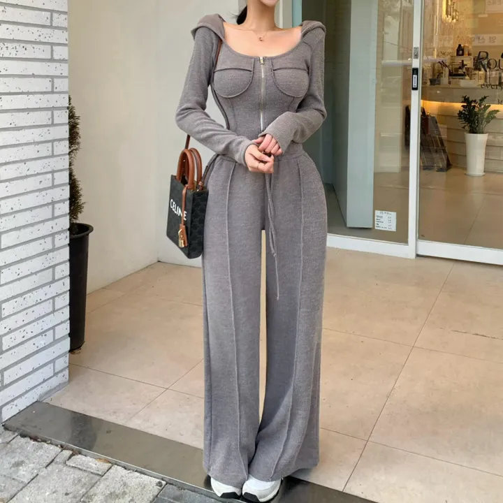 #-3kg!! [군살꽉! ver.2] 볼륨업 라운드 절개 투웨이 후드집업 트레이닝세트 슬림핏트레이닝 허얇골넓 상세 이미지 13