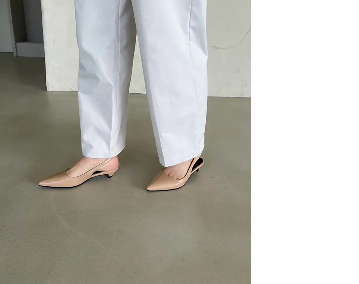 (MD소장추천)스틸레토 슬링백 로우 힐(3cm)(4colors) 상세 이미지 6