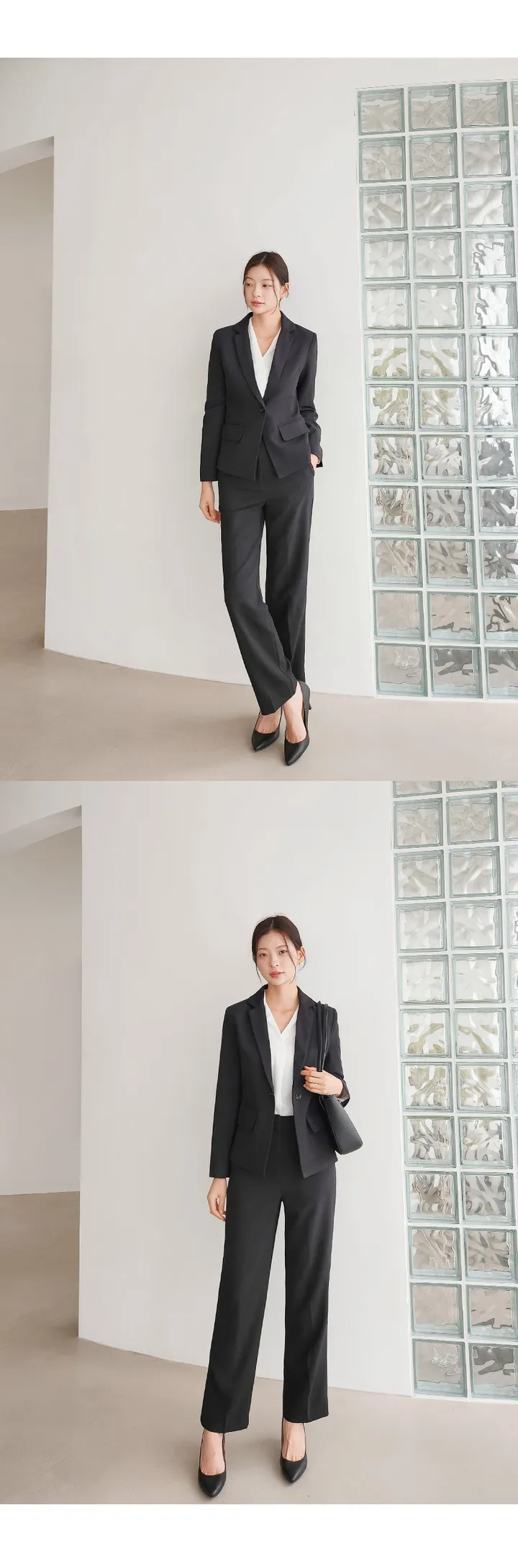 [2만장판매 가성비 바지정장세트] 44~100(XS~3XL) 면접복장 유니폼 발표의상 블랙 상세 이미지 33