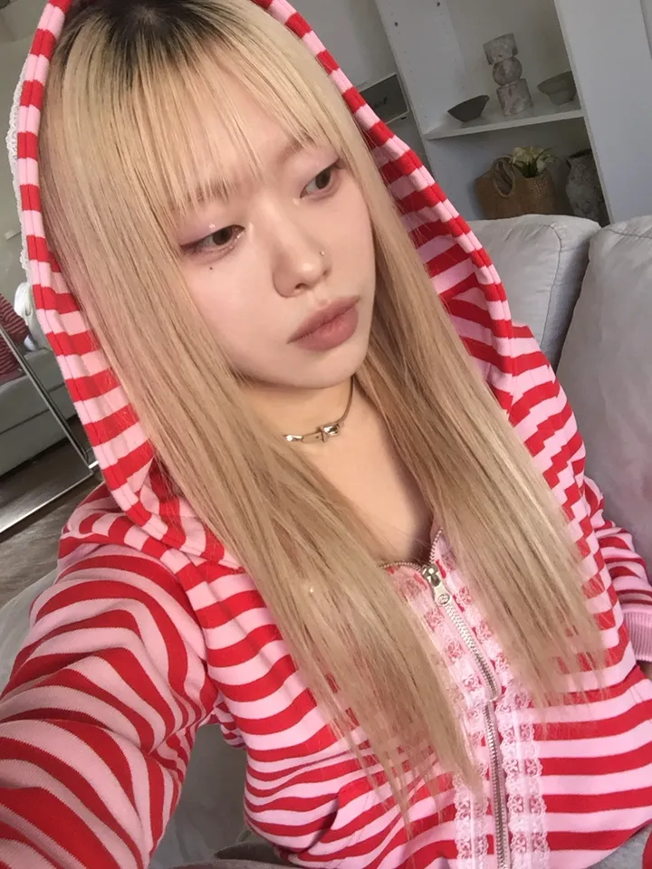 striped lace hooded zip-up [3color] 상세 이미지 13