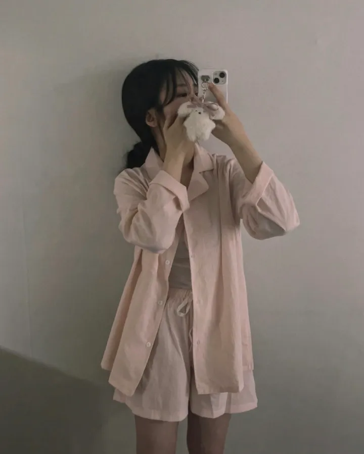 [자체제작/극찬후기✨][반바지+긴팔] shirt pajamas set ver.2 상세 이미지 1