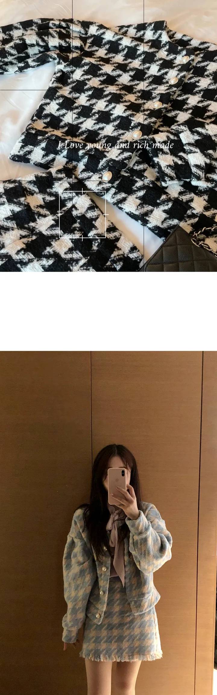 주문폭주[MADE] black pink tweed - set 상세 이미지 7