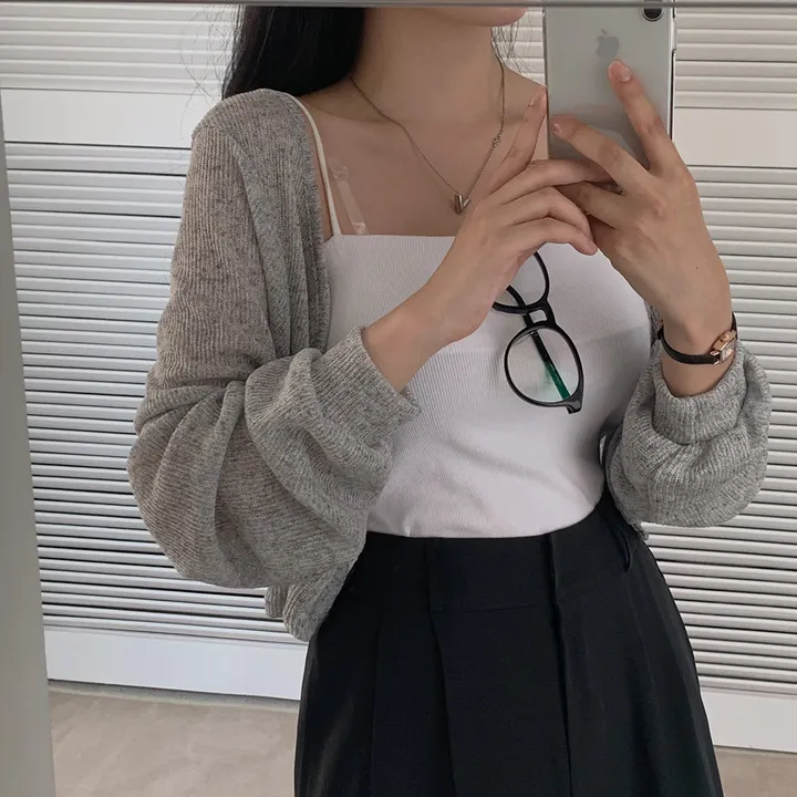 [햇빛차단☀️/블랙 당일출고!] 자체제작 #크치Made 순애 린넨 세미 크롭 볼레로 여름가디건 - cd (장마룩,워터밤,흠뻑쇼 필수템) 상세 이미지 17