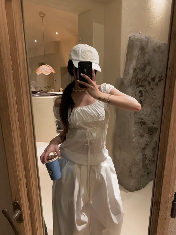 (UNISEX) 머니 나일론 더블 핀턱 스트링 벌룬 PT / 오버핏 와이드 밴딩 트레이닝 벌룬핏 팬츠 바지 와이드팬츠 벌룬팬츠 트레이닝팬츠 나일론팬츠 나일론바지 간절기 봄 여름 상세 이미지 23