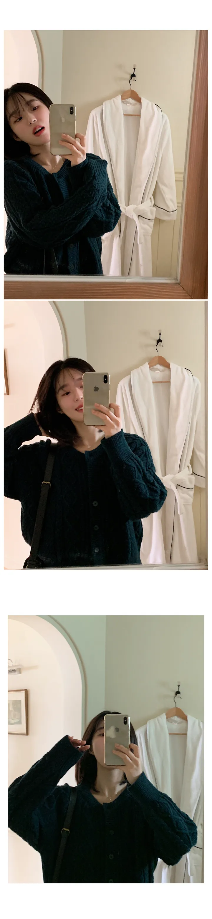 🚀당일발송🚀[landmade/울70]휘낭시에 케이블 어텀 니트 가디건 (4color) 상세 이미지 17
