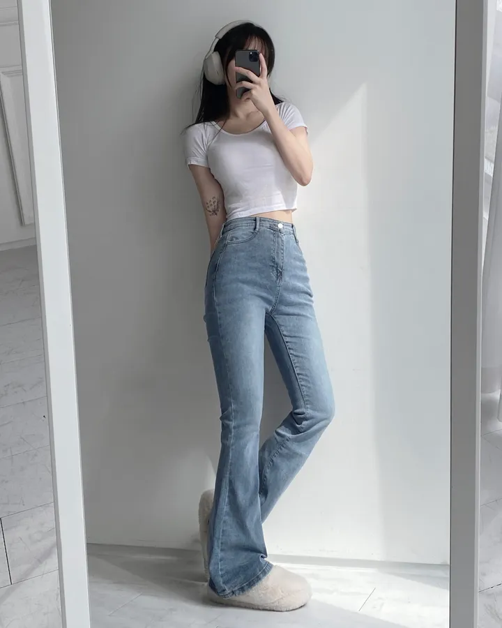 [인생팬츠/기장선택/~2XL] 빈티지 워싱 스판 하이웨스트 부츠컷 데님 롱 팬츠 - 6color 상세 이미지 58