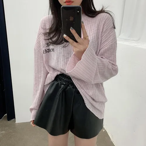 허리밴딩 레더 가죽 반바지 (2color) 상세 이미지 9
