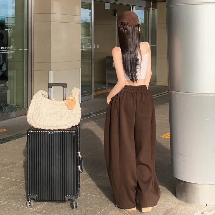 봄버전 추가🌸[made/숏&롱] #자스민벨 시그널 벌룬 밴딩 절개 롱와이드 하이웨스트 투웨이 스트링 트레이닝 조거팬츠 키작녀 키큰녀 빅사이즈 봄 사계절 팬츠 상세 이미지 8