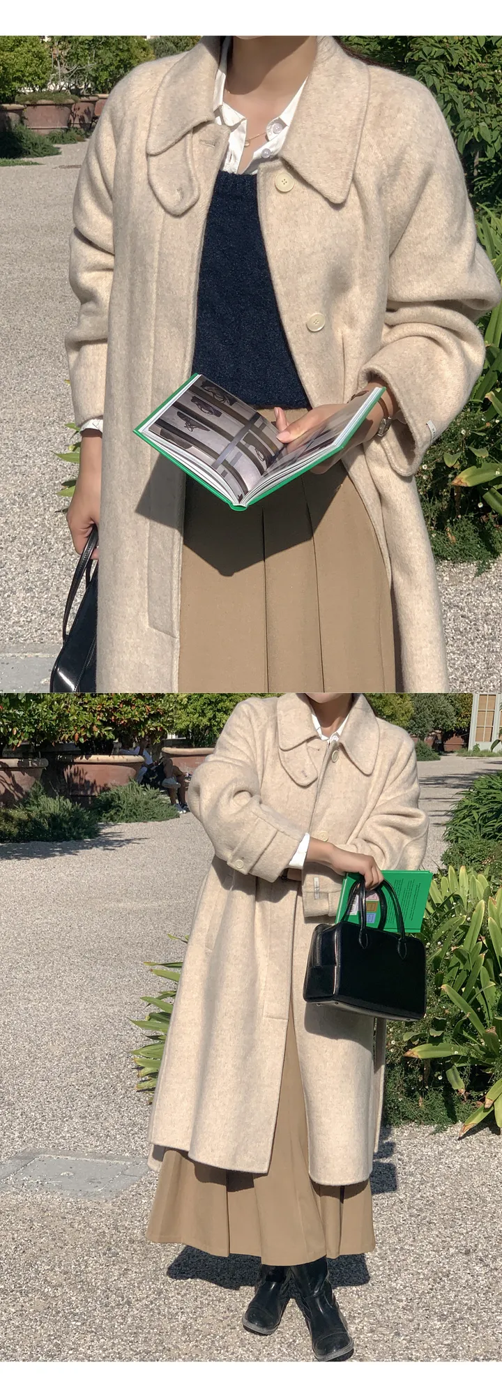 [자체제작/3천장돌파/S-L]마벨 프리미엄 히든단작 울 핸드메이드 하프 코트 상세 이미지 94