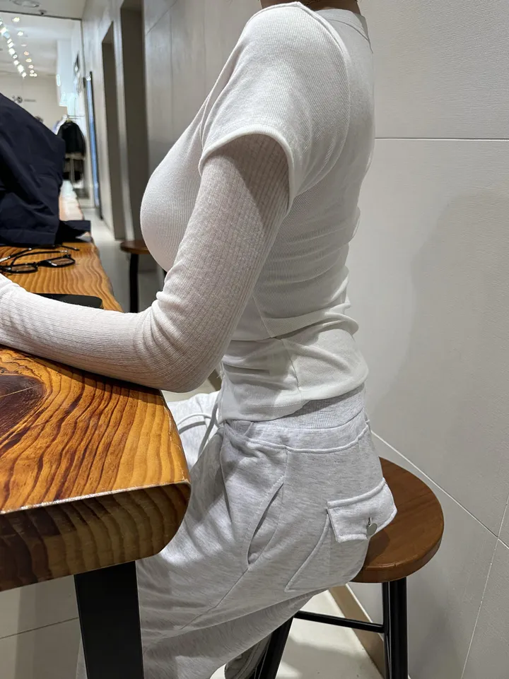 허리쏙/ 힙업 와이드 츄리닝 (4color) 상세 이미지 13