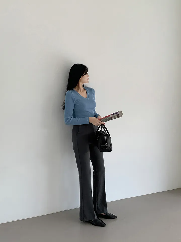 콤마 5컬러 3기장 슬림 부츠컷 슬랙스 P0002420 상세 이미지 67