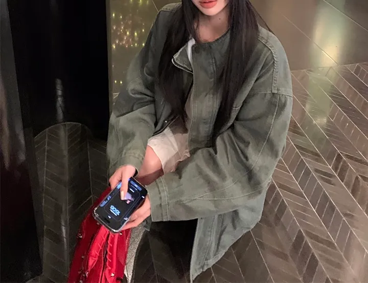 [한정당일배송L] 레브 빈티지 오버핏 야상자켓 상세 이미지 9