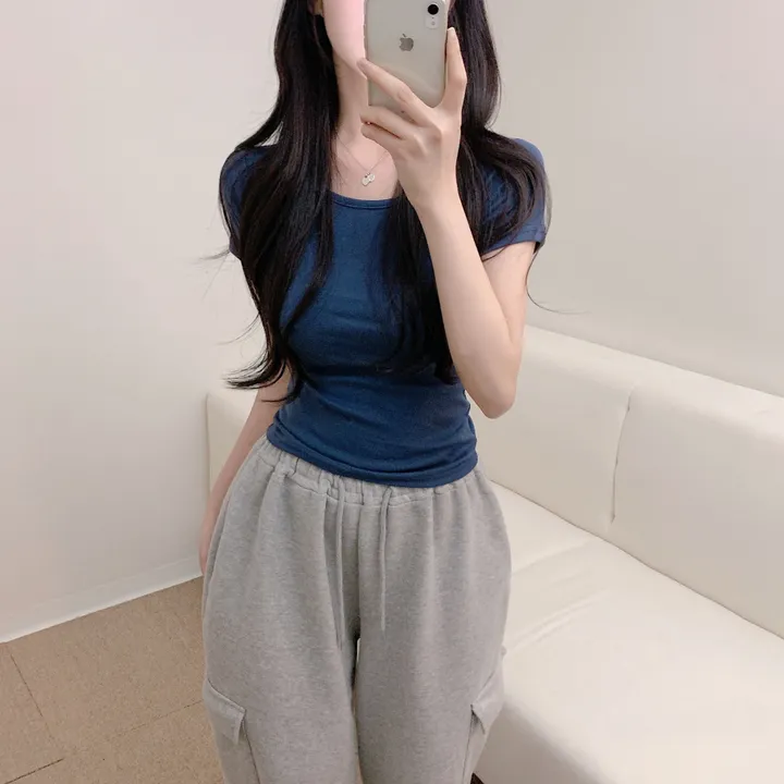 [-3kg/핏끝판왕!] 슬림핏 기본 무지 여리 반팔 티셔츠 (13color) 상세 이미지 17