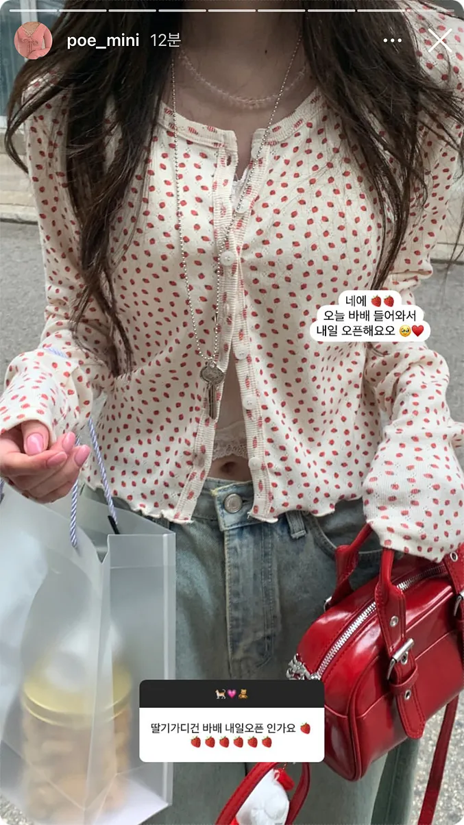 [early spring 👚⭐][MADE] 스트로베리 가디건 (2color) 상세 이미지 6
