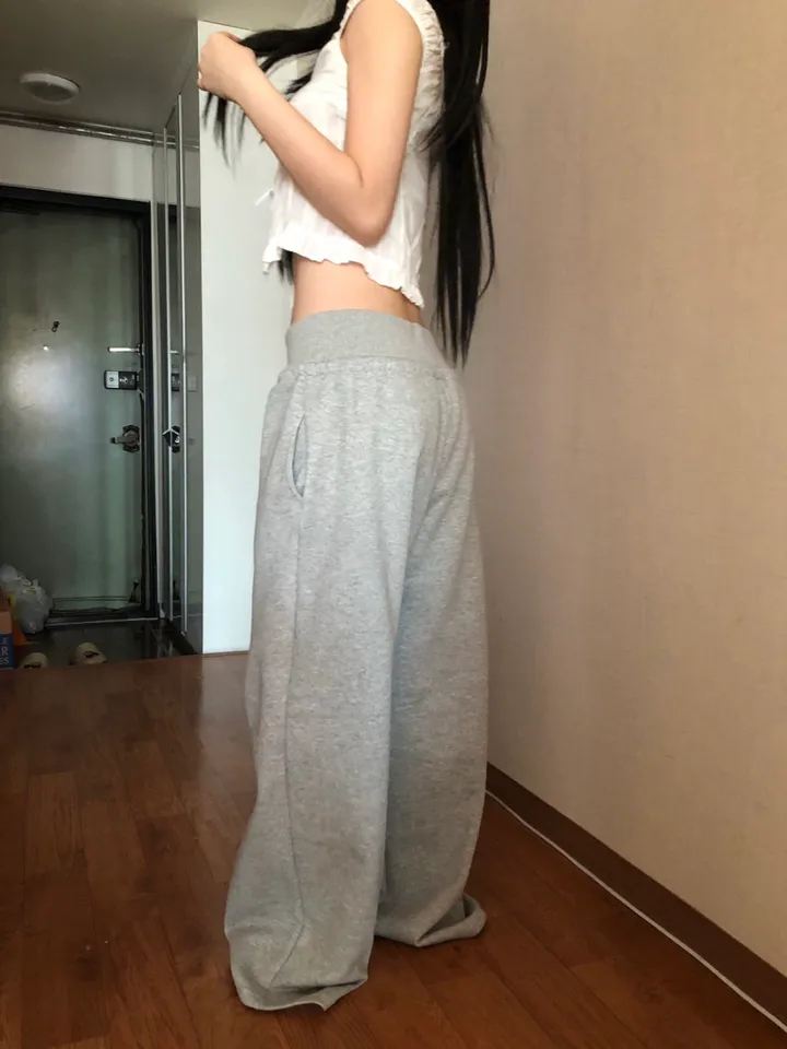 (골넓핏❤️‍🔥/~2XL/2col)코르셋 골반뽕 밴딩 와이드 트레이닝팬츠 상세 이미지 21
