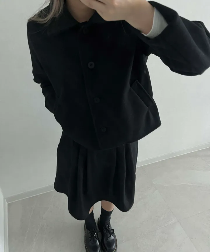 [💥주문폭주💥] 카라 숏코트 자켓 (4color) 도쿄룩 일본여행룩 간절기자켓 하객룩 숏코트 상세 이미지 8
