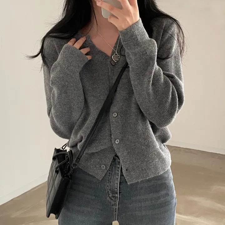 [부드러운니트/4만장판매✨] 캐시 트임 니트 가디건 상세 이미지 8