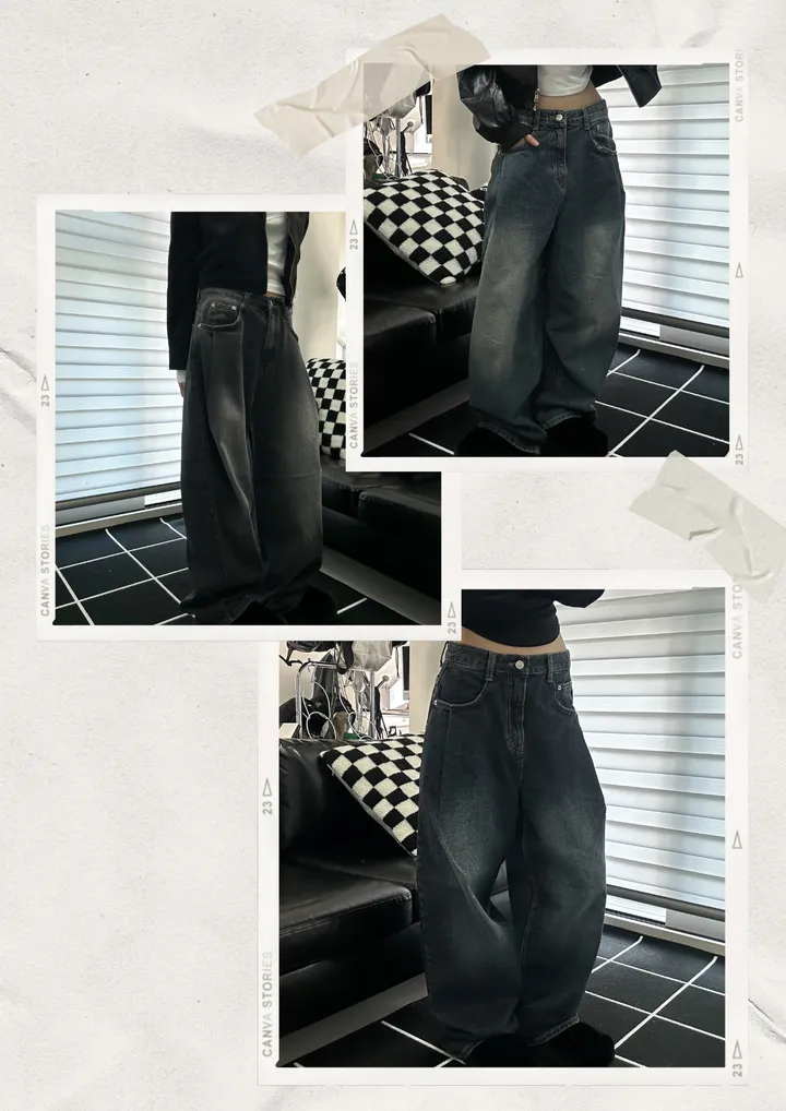 [🎀누적판매 1천장🎀]Allday washing pin-tuck wide denim 올데이 워싱 핀턱 와이드 데님 상세 이미지 2