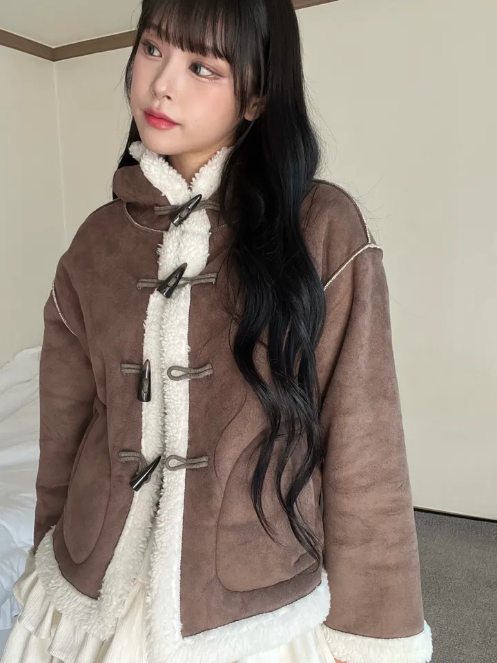 [따뜻🤎아방핏]코코 후드 떡볶이 양털 스웨이드 무스탕 (2color) 상세 이미지 19