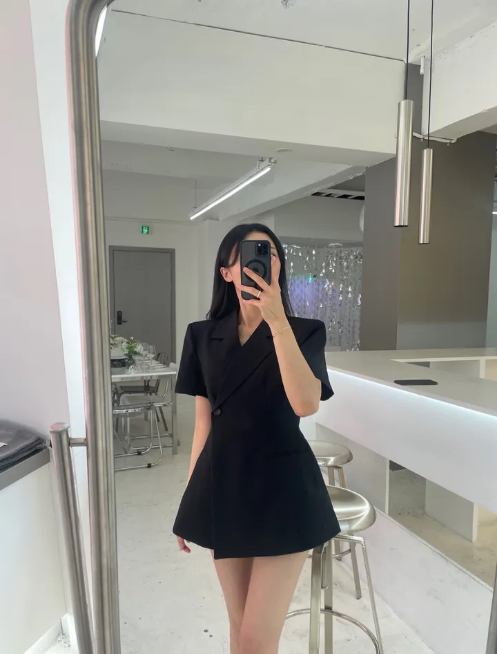 [무조건‼️/여름하객룩/체형보정] 반팔 랩 라인 자켓 3color 상세 이미지 10