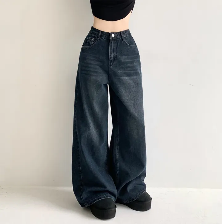 후기극찬🖤[사계절템/인생바지ᰔ] 세이브 데일리 빈티지 워싱 하이웨스트 로우 와이드 데님 팬츠 청바지 롱와이드 사계절팬츠 상세 이미지 11