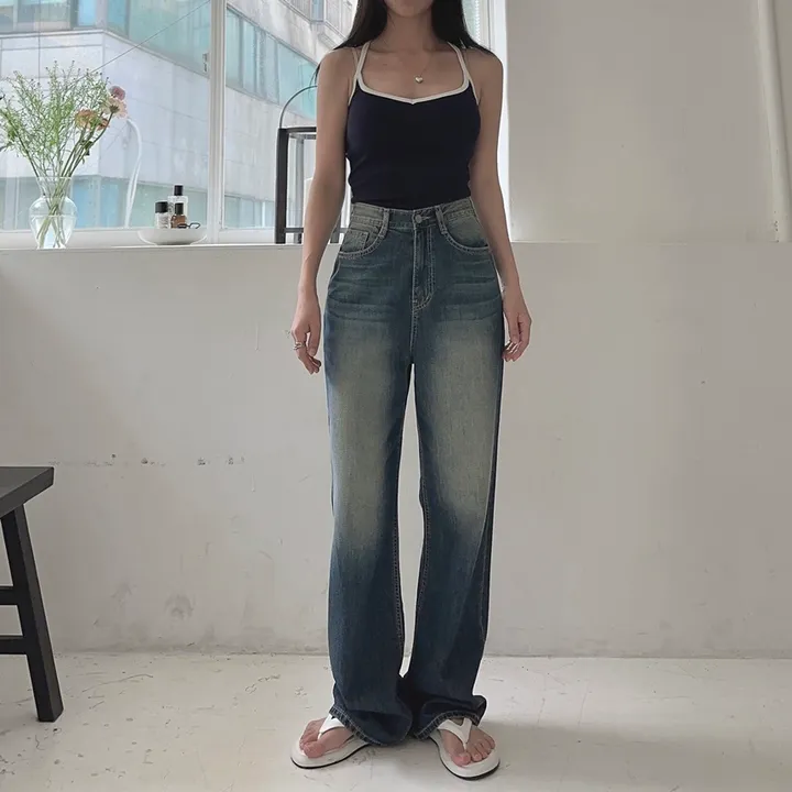 [당일출고] #누적10만장 썸머ver [MADE] 블림진 오버핏 딥 브러쉬 롱 와이드 데님 팬츠 (기장선택) 상세 이미지 97