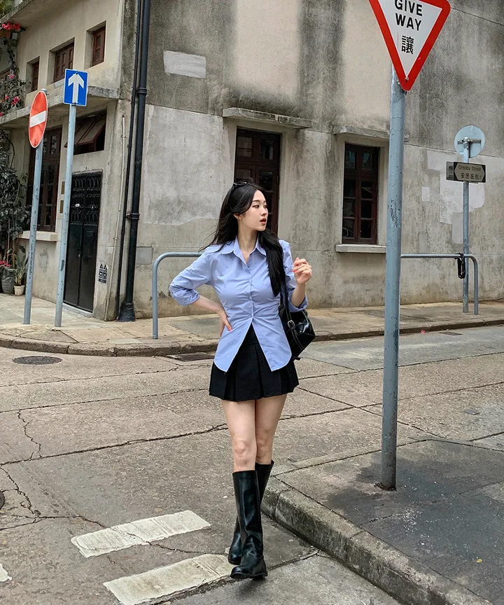 [귀욤아방핏🤎완전강츄] 하이넥 하프 숏 트렌치코트 오버핏 루즈핏 A라인 케이프 바바리 자켓 야상 점퍼 봄 가을 간절기 아우터 데일리룩 2COL 상세 이미지 36