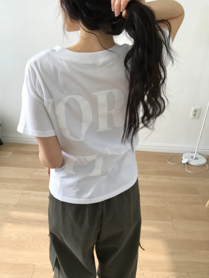 newy semi crop tee [2color] 상세 이미지 8