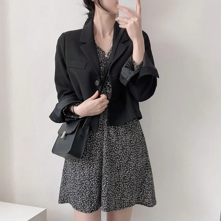 봄자켓*.* [패드없는, 퀄리티굿] 소매트임 크롭 자켓 상세 이미지 48