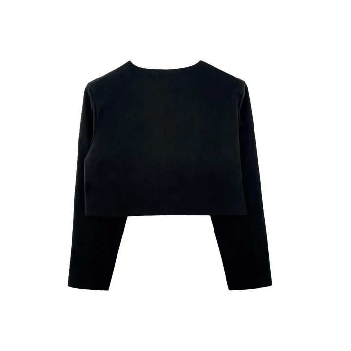 [24재입고] 윈터 더플 코트 크롭 자켓 (Black) 상세 이미지 33