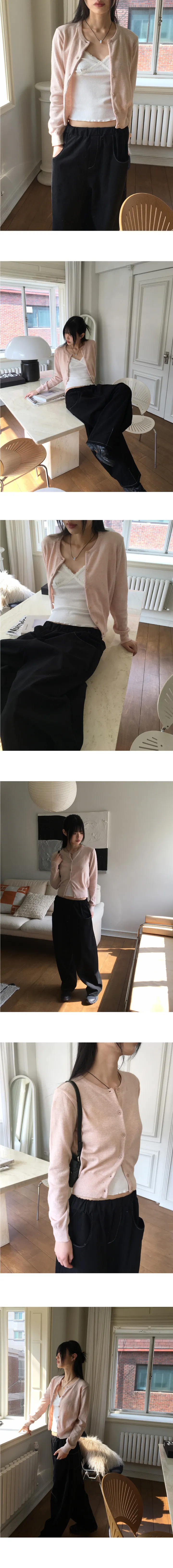 [울/캐시미어] 넬리 베이직 라운드 가디건 상세 이미지 7