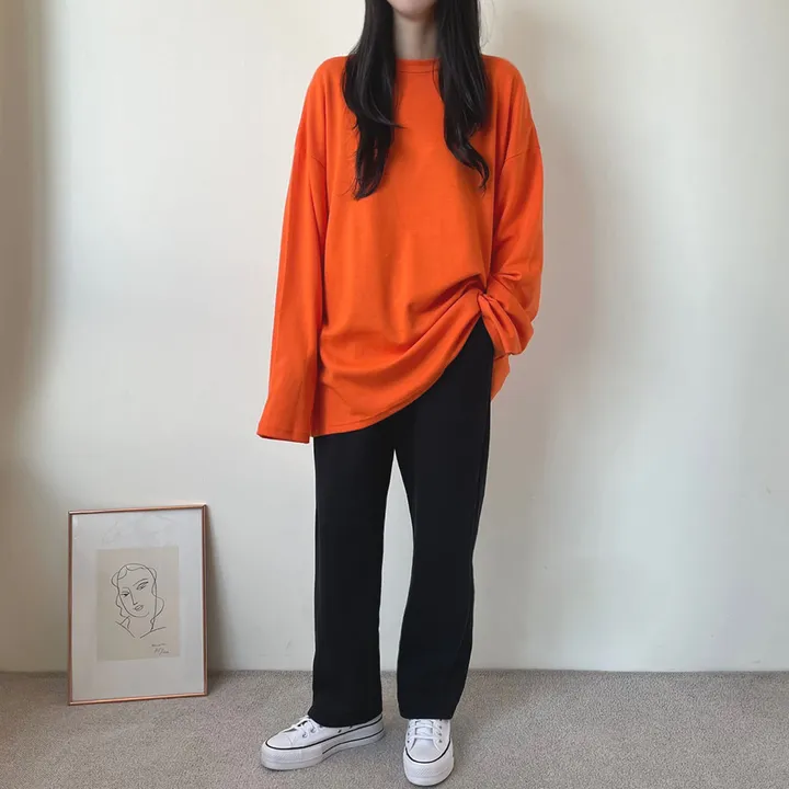 [남녀공용/20color] 빅사이즈 박스티 오버핏 레이어드티 무지티 상세 이미지 9
