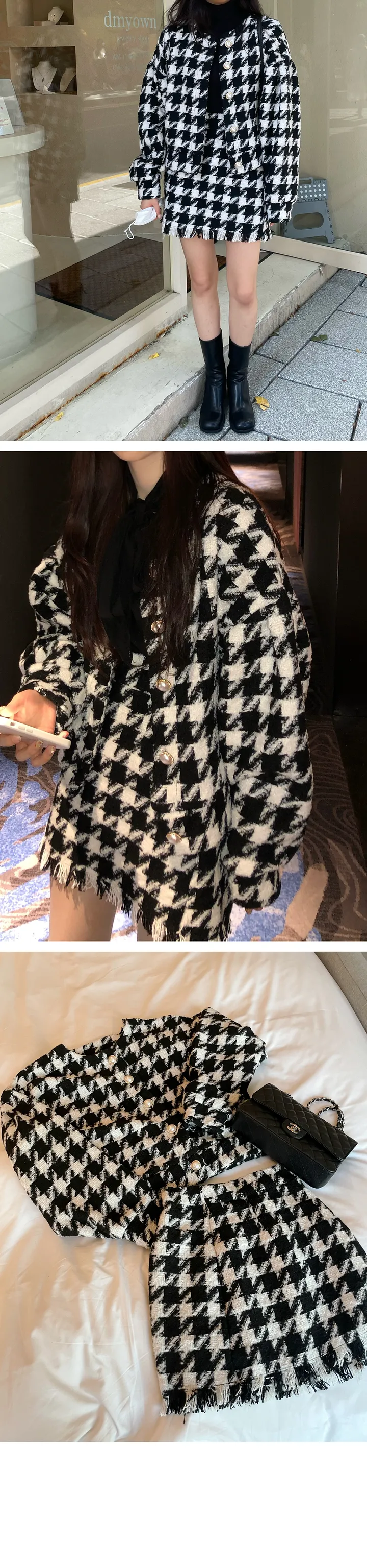 주문폭주[MADE] black pink tweed - set 상세 이미지 30