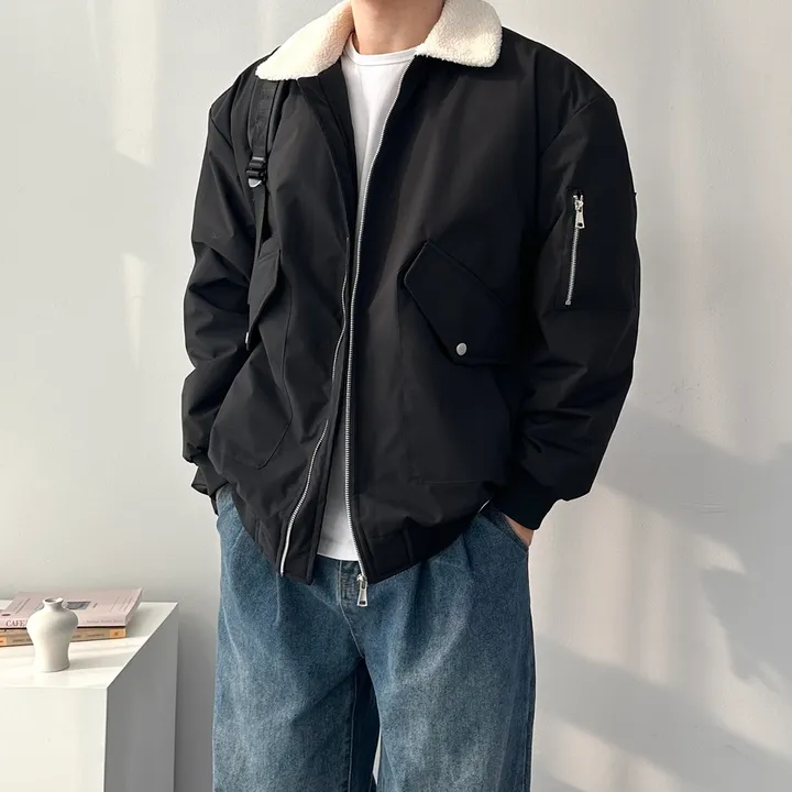 [당일발송!!/주문폭주] 핏보장 숏패딩 오버핏 무스탕 아우터 잠바 패딩 점퍼 퀼팅안감양털항공점퍼 상세 이미지 14