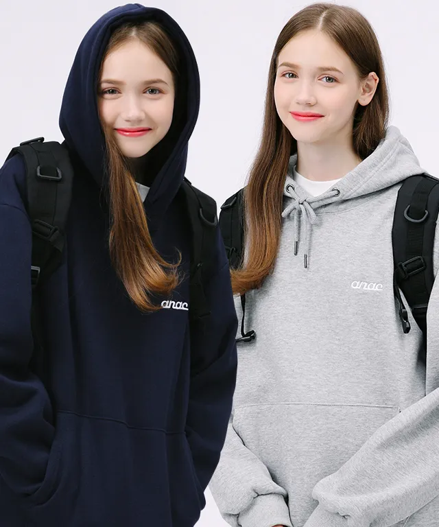 (BEST후드)에센셜 시그니쳐 자수 후드티