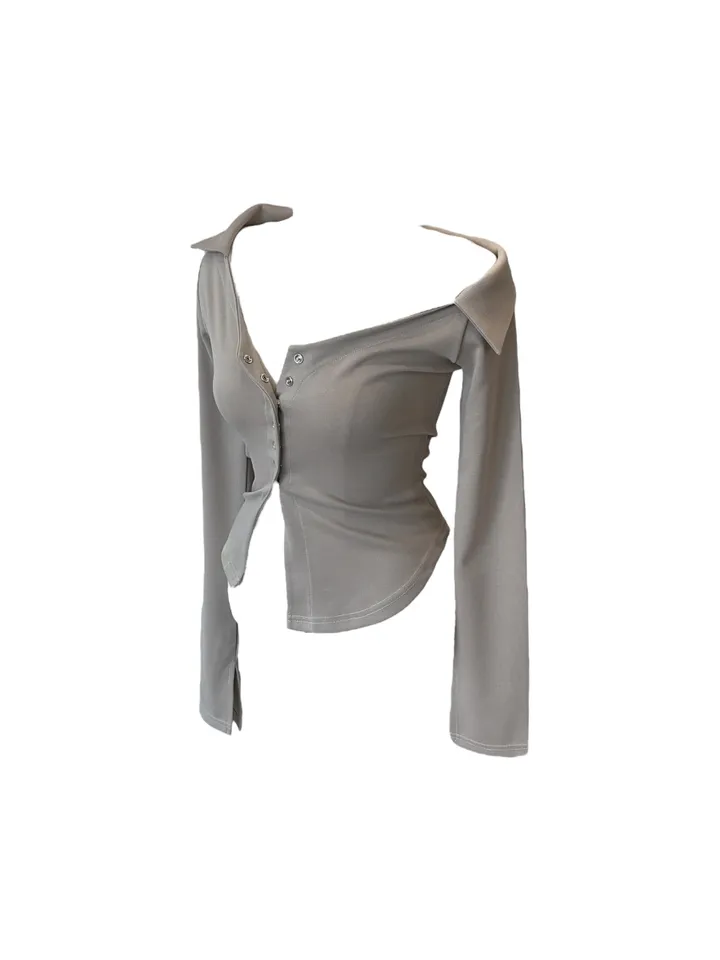 Kitzha deep v-neck blouse cardigan 키츠하 딥 브이넥 블라우스 가디건 상세 이미지 10