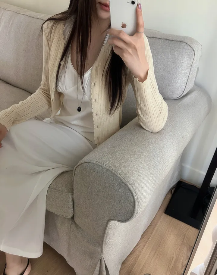 [썸머/데일리]웨이브 펀칭 썸머 가디건(4컬러) 상세 이미지 4