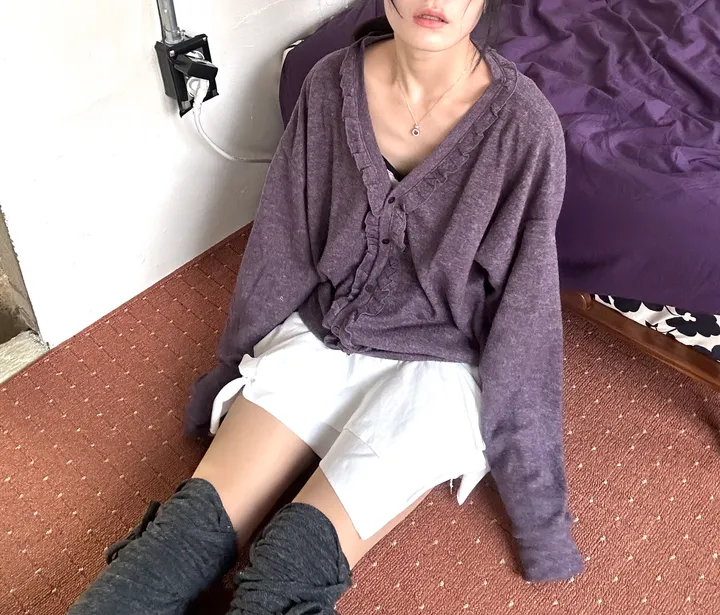 *추천* 빈티지 프릴 가디건 3color 상세 이미지 17