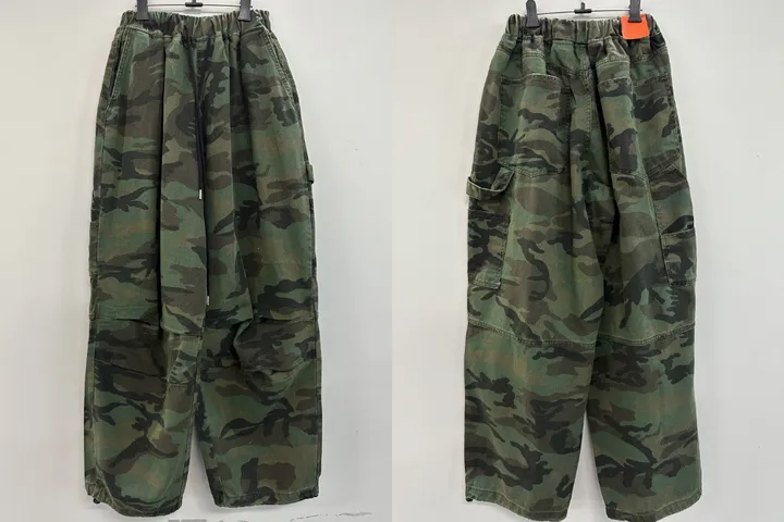 [UNISEX/소장추천!]밀리터리 카모 카펜더 스트랩 포인트 핀턱 와이드 벌룬 팬츠(2color/3-5일 여유주문) 상세 이미지 34