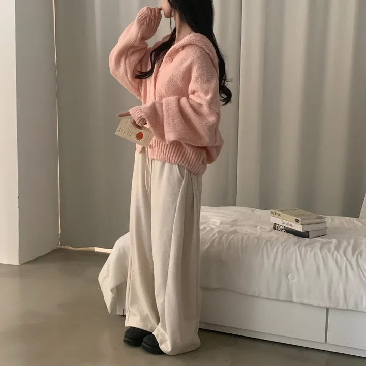 [후기보장*.*/루즈핏🤍] 보호본능, 아방핏 도톰 니트 후드가디건 - 5color 상세 이미지 27