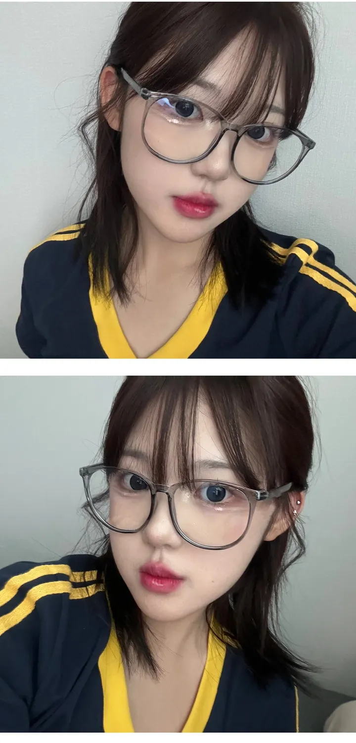 [당일💜인기최고] 블루라이트 차단 주문폭주 안경 투명 뿔테 빅사이즈 가벼운 시력보호 패션 뿔테안경 안경테 상세 이미지 19