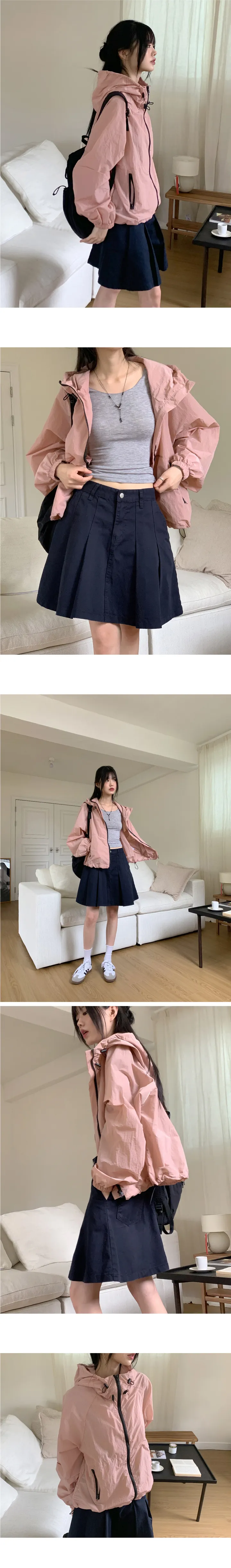 [6천장 판매/MADE] 밀런 고프코어 아노락 배색 나일론 스트링 점퍼 바람막이 집업 상세 이미지 11