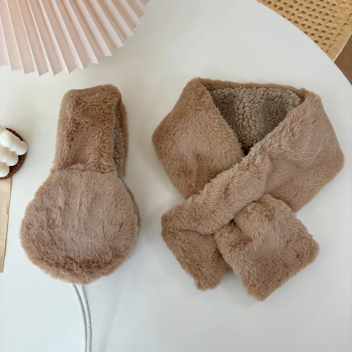 얼굴작아보여요🐑자체제작 스키장 모자 썰매장 양면착용 3컬러 귀도리 목도리 세트 머플러 귀마개 빅사이즈 겨울 포근 몽글몽글/ 상세 이미지 23