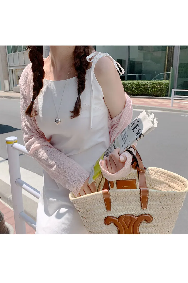 [살안타💖] 팝핑 솜사탕 니트 가디건크롭 시스루 레이어드 볼레로 커버업 부클 가디건 가을 간절기 아우터 살안타템 상세 이미지 78
