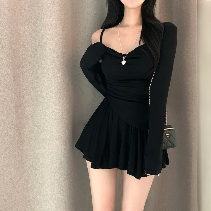 요물 3pcs💘 셔링 드레이프 나시 가디건 스커트 속바지내장 SET 상세 이미지 27