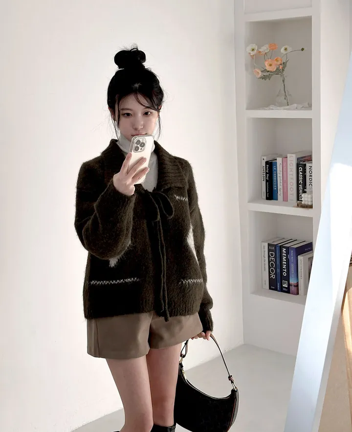 [여리핏💕] 아가일 카라 볼레로 가디건 상세 이미지 11