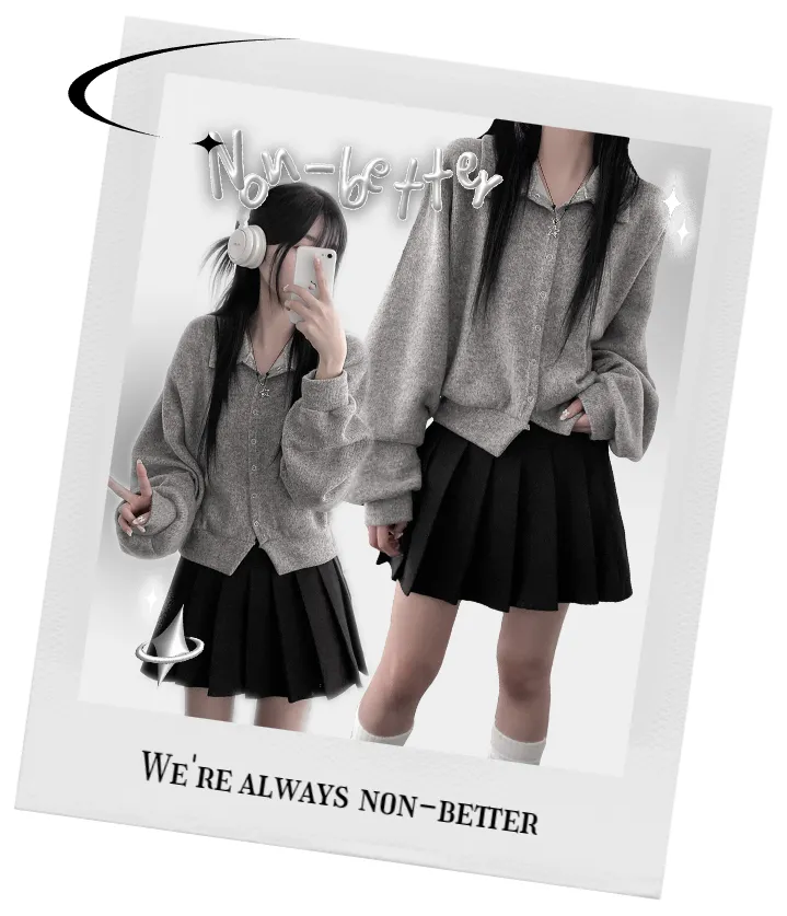 [아방핏, 꾸안꾸등극 ] Balloon collar cardigan [ 벌룬 카라 스냅 단추 아방 가디건 ] 상세 이미지 2