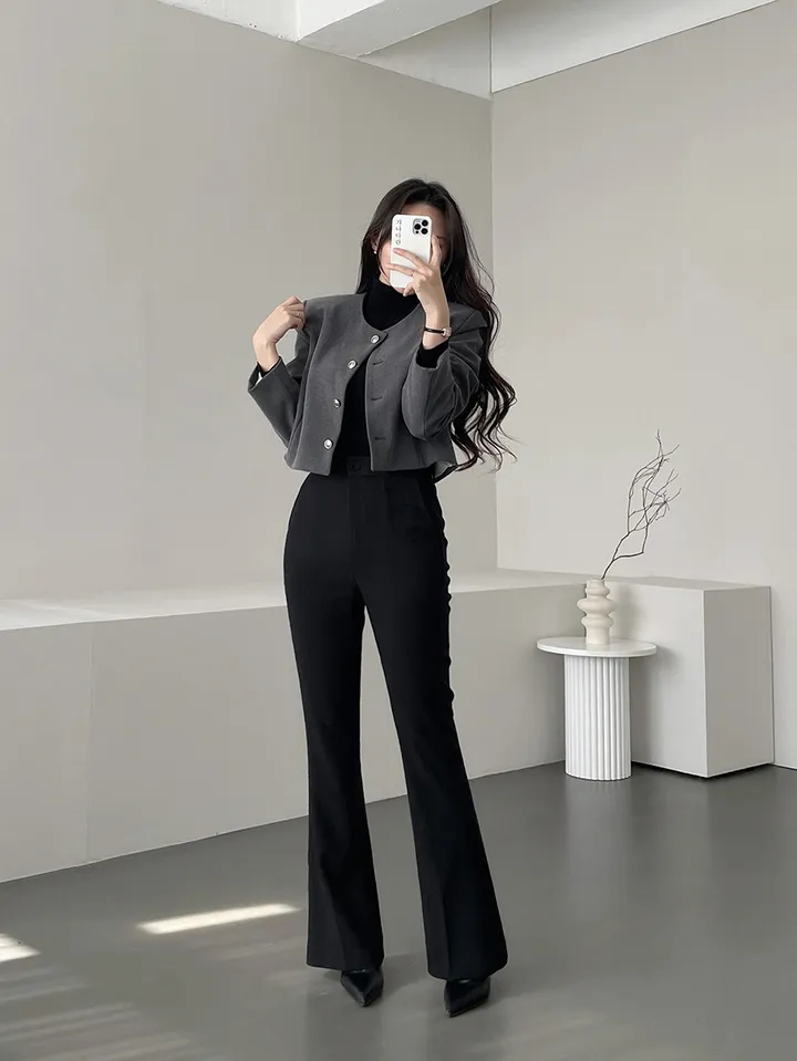 [만능코디템/히든밴딩🖤] 가나다란 엣지 3단 기장 오피스룩 쫀쫀 스판 하이웨스트 부츠컷 슬랙스 5color 상세 이미지 23