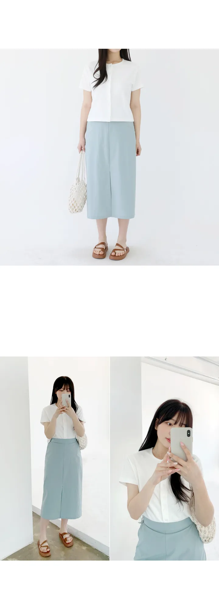 [1.5만장돌파/F~L,무조건소장](F,L) 와플반팔가디건T 상세 이미지 24