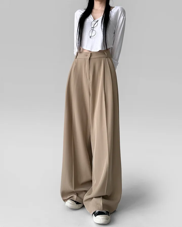 [4계절템/숏,롱/~2XL] 올리브유 메가 통 와이드 더블 핀턱 사계절 슬랙스 상세 이미지 39